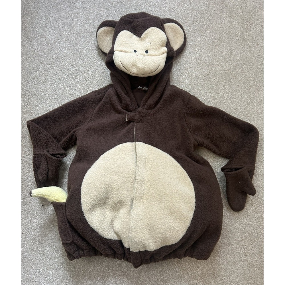 Old Navy MONKEY Plush Halloween Costume Brown Fur Kids Girl Boy Child 4T-5T